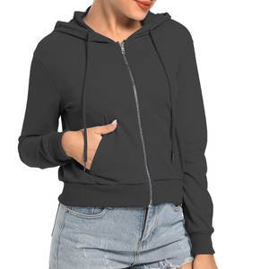 Vêtements de plein air avec logo personnalisé, sweat à capuche court, vêtements de rue décontractés pour femmes, figurines à épaules tombantes, sweats à capuche écologiques et respirants, tricotés - Product Image 5