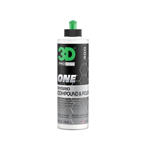 น้ำยาขัดลบรอยขีดข่วนและรอยหมุนวนบนรถยนต์ 3D One, น้ำยาขัดและเคลือบเงาแบบไฮบริด, ขวดขนาด 8 ออนซ์ - Product Image 1