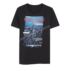 Camiseta Streetwear de alta calidad 100% algodón Jersey tela, cuello redondo, diseño impreso Digital personalizado, Etiqueta interior del cuello - Product Image 1