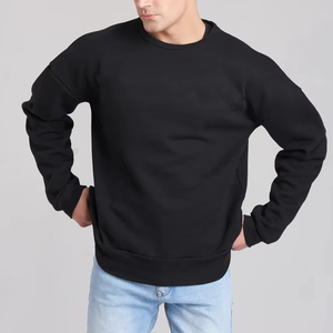 Sweat-shirt épais et surdimensionné de haute qualité, nouveau style, basique personnalisé, en coton mélangé, pour homme, automne, écologique et respirant - Product Image 3