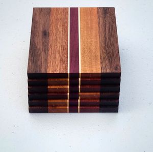 Ensemble de sous-verres en résine époxy et en bois Modèle de tasse élégant Dessous de verre Bon prix pour l'artisanat - Product Image 1