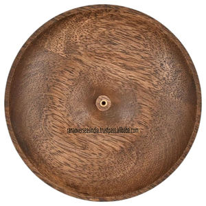 Premium Luxury <b>Wooden</b> Round Incense Bowl Handcrafted <b>Burner</b> and Ash Catcher <b>for</b> Aromatherapy Meditation and Elegant Home Decor - Product Image 3