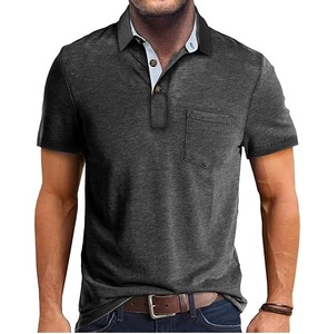 Camisetas de Verano Personalizables de Manga Corta con Bolsillo en el Pecho, Transpirables, Ajustadas, de Algodón 100%, para Gimnasio y Entrenamiento - Product Image 4