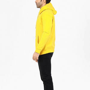 Calidad superior último estilo Color sólido hombres sudaderas con capucha 100% algodón venta al por mayor precio barato hombres sudaderas con capucha - Product Image 3