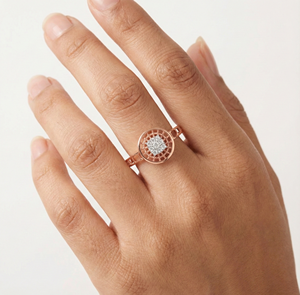 Impresionante Anillo de Oro Rosa con Diamante Natural de 0.08 Quilates, Corte Brillante Redondo, Claridad VS SI, Certificado IGI, para la Elegancia Diaria - Product Image 1