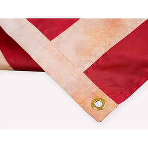 Bandera Americana Vintage Teñida al Estilo del Té, 3x5 Pies, Hecha en EE. UU., Estrellas Bordadas, Rayas con Doble Costura y Ojales de Latón, Duradera - Product Image 3