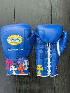 Guantes de Boxeo de Primera Calidad, Cuero Vacuno Genuino, Transpirables, Dedos Completos, Correa de Muñeca Ajustable, Agarre Firme - Product Image 2