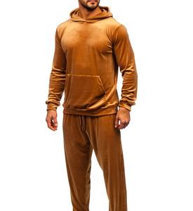 Custom Size Wholesale Fashion Street Wear Tracksuits <b>Velour</b> Fabric Tracksuit Set Quick Dry Breathable Men's Tracksuits OEM - Product Image 4