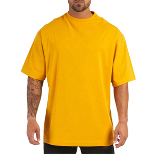 Algodón/Fibra de bambú Ropa de hombre Camisetas de manga corta de alta calidad OEM Diseño de logotipo personalizado Verano O Cuello Camisa de hombre de gran tamaño - Product Image 4