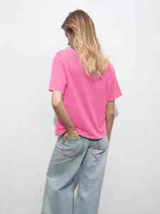 เสื้อยืดแขนสั้นผ้าฝ้าย 100% ระบายอากาศได้ดีสำหรับผู้หญิงในฤดูร้อน - Product Image 2