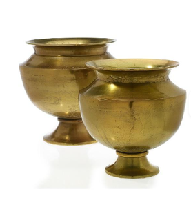 Moderno oro alto metal piso florero conjunto de 2 hecho a mano contemporáneo acento para sala de estar - Product Image 2