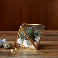 Terrarium en métal moderne, fait main, personnalisable, avec support de chaîne robuste pour décoration suspendue au plafond, idéal pour intérieur, balcon, fenêtre