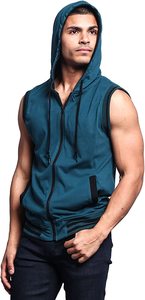 Custom Printed <b>Sleeveless</b> <b>Hoodie</b> Vest <b>Men</b> Quick Dry Summer Outdoor Gym Wear Workout Fitness Tank Tops Mesh Sublimation Blank - Product Image 2