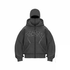 Fabrication en usine de sweats à capuche cagoule respirante et surdimensionnée conception personnalisée Streetwear Ninja masque à capuche - Product Image 5