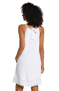 Femmes écologique broderie Satin cloche manches une pièce maillots de bain décontracté Caftan maillot de bain avant cravate noeud fête - Product Image 2