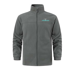 Black Latest Design OEM Hot Sale Premium Quality Polar Fleece Jacket Men's <b>Double</b> Warm Up Own Logo Polar Jacket Windbreaker - Product Image 2