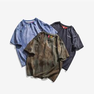 T-shirt de lavage à l'acide en coton de qualité supérieure t-shirt de lavage minéral rétro surdimensionné t-shirt lourd - Product Image 1