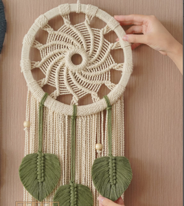 สีขาวสำหรับแขวนผนังตกแต่งบ้านแขวนผนังขนาดใหญ่ที่กำหนดเอง Dreamcatcher สำหรับแขวนผนังตกแต่งบ้าน - Product Image 2