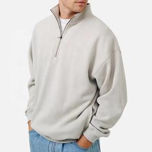 <b>Men</b> <b>Half</b> <b>Zip</b> Pullover Fleece <b>Sweatshirts</b> 100% Cotton Winter Multi Color Oversized Turtleneck Sale Bulk OEM - Product Image 3