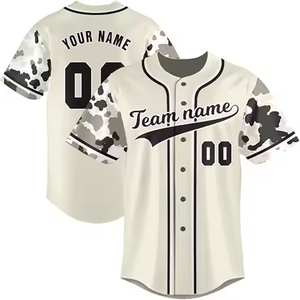Diseño de moda personalizado transpirable 100% poliéster uniforme de béisbol Jersey - Product Image 2