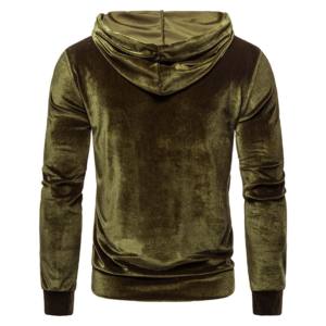 Sudadera con capucha de terciopelo de algodón 100% de peso pesado de nueva moda de fábrica OEM para hombres sudaderas con capucha de invierno con logotipo bordado personalizado - Product Image 6