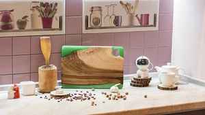 Tabla de Cortar de Madera Resistente para Cocina, Hecha de Madera de Acacia y Mango, que Ofrece Estabilidad y Resistencia - Product Image 4