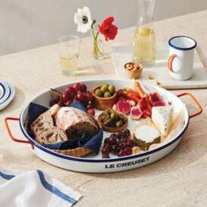 Plateau de service en métal d'utilisation de livraison de nourriture de plateau d'émail élevé avec la poignée plateaux en métal de plateau de biscuit de pizza de haute qualité de vente chaude - Product Image 2