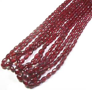 Cuentas de Granate de Mozambique Natural de Alta Calidad, Facetadas, con Orificio Central, de 6-9 mm, Corte en Forma de Lágrima, Cuentas de Piedras Preciosas Rojas, Hilo de 9 Pulgadas - Product Image 3