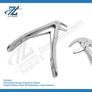 Patrón inglés Klein #5 Pedodoncia Inferior Incisivos Calidad alemana Starnderd Instrumentos quirúrgicos dentales Fabricante Pakistán - Product Image 2