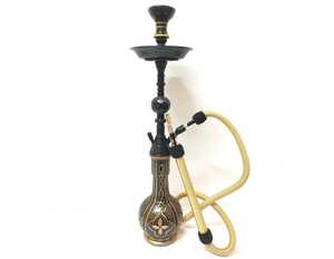 Luxury Long Neck Hookah <b>Vase</b> Egypt Origin Exporter of Premium Quality Glass <b>Vases</b> Hand Painted <b>Set</b> Black & Gold Floral Design - Product Image 5