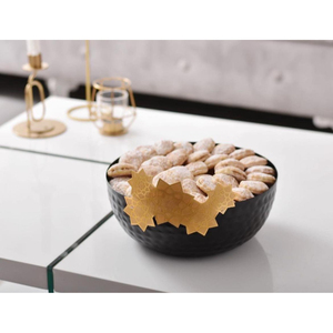 Bols à chocolat de luxe en métal antique Décoration de feuilles de créateur Bols à chocolat fantaisie Accessoires de chocolat au design moderne - Product Image 1
