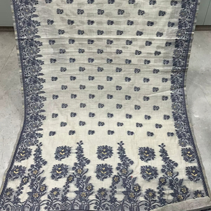 ผ้าส่าหรีวิสโคสแบบดั้งเดิมสำหรับงานปาร์ตี้ฤดูหนาวของผู้หญิงพูเนรี โกตา - ไม่ยับง่าย - Product Image 1