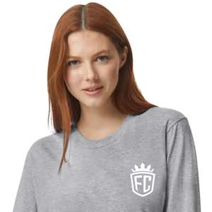 Camiseta básica de algodón de manga larga para mujer, cuello redondo, tela suave informal, cómoda para uso diario - Product Image 5