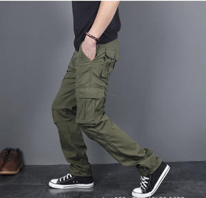 Pantalones de Trabajo de Algodón para Hombre, Oferta de Verano, con Múltiples Bolsillos, Cierre de Cremallera, Estilo Deportivo Informal, Corte Holgado - Product Image 3