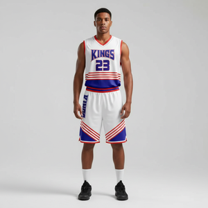 Kit d'uniformes de basket-ball personnalisés OEM avec badge et design personnalisés |   Fournisseur en gros de maillots et shorts de basket-ball à l'exportation - Product Image 1