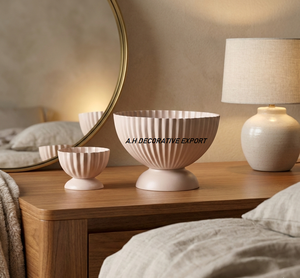 ฐานชามสแตนเลสพรีเมียม ดีไซน์ลายร่อง ตกแต่งบ้านสไตล์โมเดิร์นมินิมอล เป็นมิตรต่อสิ่งแวดล้อม เหมาะสำหรับนักออกแบบตกแต่งภายใน สวยหรู - Product Image 6