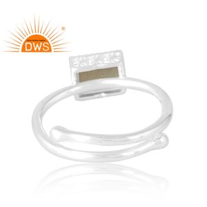 Anillo de plata de ley 925 hecho a mano con piedra lunar natural color chocolate, joyería personalizada para mujer, regalo para ella. - Product Image 2