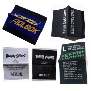 ป้ายผ้าซาตินออกแบบได้ตามต้องการป้ายเสื้อผ้าโลโก้ตราและดีไซน์เฉพาะ - Product Image 1