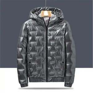 Veste matelassée personnalisable pour homme, respirante avec capuche, broderie à fermeture éclair, unie, toutes couleurs d'hiver - Product Image 2