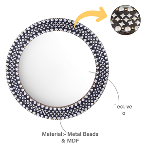 Espejo de pared de metal con acabado plateado de calidad superior montado en la pared, diseño moderno decorativo para uso en el hogar, Hotel, restaurante - Product Image 6