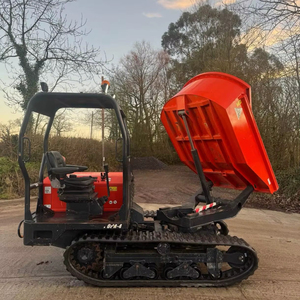 Livraison gratuite, certifié CE EPA, mini-dumper sur chenilles Kubota KC250HR-4, mini-transporteur sur chenilles, mini-dumper hydraulique à basculement - Product Image 1