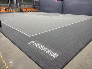 Enlio Pro FIBA <strong>3x3</strong> Certified SES Rubber Interlocking <strong>Tiles</strong> - Outdoor Multi-Sport Surface for Basketball &amp; Training - Product Image 2