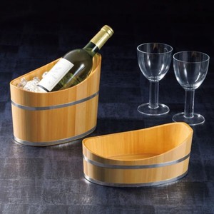 El material de madera natural japonés mantiene el vino y el champán perfectamente refrigerados WAS Sawara Wood Wine Cooler - Product Image 3