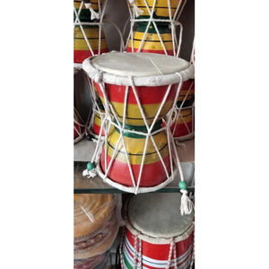 Nouvelle paire d'instruments de musique Damaru en bois brun - Product Image 1