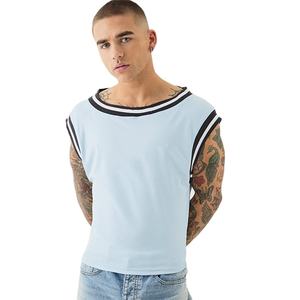 Camiseta sin Mangas para Hombre con Logotipo Personalizado de Alta Calidad, Cuello Redondo, 100% Poliéster, Deportiva y Transpirable, Moda de Verano - Product Image 1