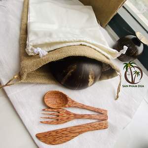 Cuenco de cáscara de coco ecológico de alta calidad, utensilios de cocina pulidos y decoración del hogar, venta al por mayor de Vietnam para acampar - Product Image 4