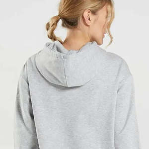 เสื้อฮู้ดผ้าฟลีซสีพื้นสำหรับผู้หญิง เนื้อนุ่ม อุ่นสบาย แขนยาว สวมใส่สบายๆ ทุกวัน เหมาะสำหรับฤดูใบไม้ร่วงและฤดูหนาว ระบายอากาศได้ดี - Product Image 6