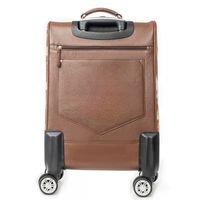 Valise à roulettes de luxe en cuir véritable, souple, à 4 roues, durable, tendance et très vendue, idéale pour les voyages d'affaires