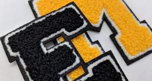 Custom Wholesale Woven Game Day Design Letter Embroidered Chenille Patch Iron on Embroidery Patches for Clothing - Product Image 3