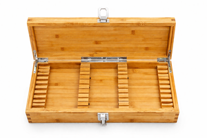 กล่องเก็บมีดไม้ไผ่พรีเมียม กล่องจัดระเบียบมีดไม้รักษ์โลก พร้อมช่องปรับได้ กล่องใส่มีดครัวที่ทนทาน - Product Image 2